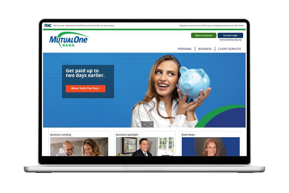 MutualOne Home Page - Before